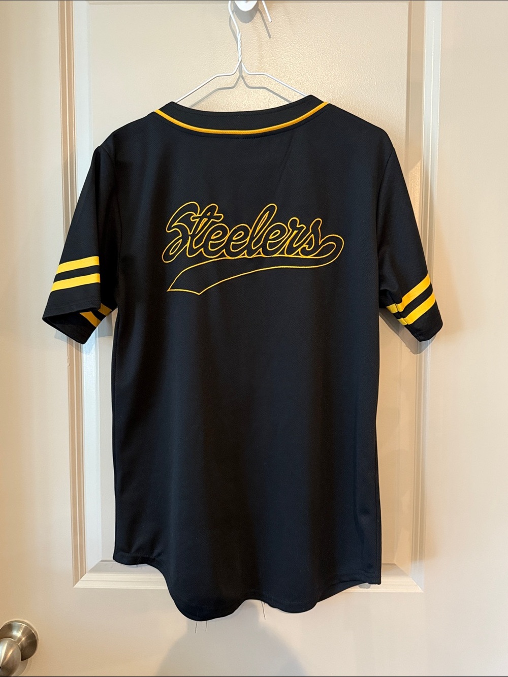 Pittsburgh Steelers Women's Black & Gold Button-Up Jersey - Picture 4 of 4